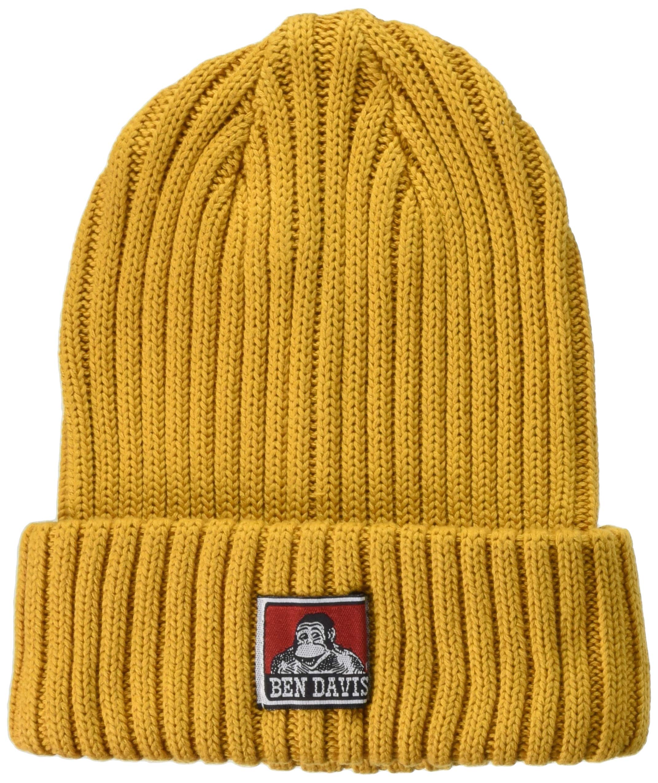 

Мужская вязаная шапка Ben Davis BDW-9500 темно-желтого цвета