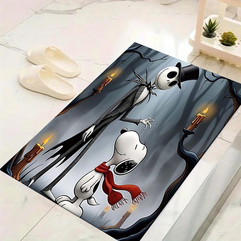 1Pc Nightmare Before Christmas Rug Office Carpet Indoor Outdoor Doormat Nonslip Soft And Comfortable Living Room Christmas Halloween Gift D91892