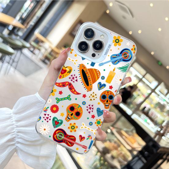 

Подходит для iPhone15ProMax14 13 11 череп Apple иллюстрация сшивание завод 12pro чехол для мобильного телефона iPhone11