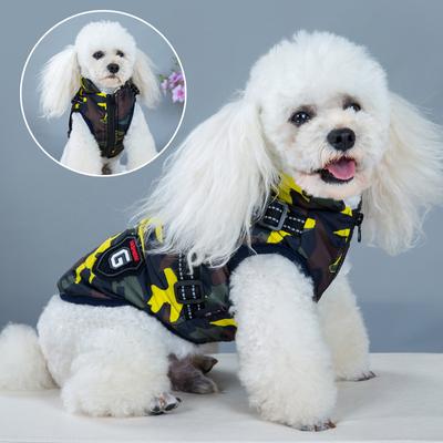 Vinter Hundsele Väst Jacka Kläder Vattentät Jacka Hundkläder För Små Medelstora Hundar Kamouflage Vindtät Valp Mops Jacka