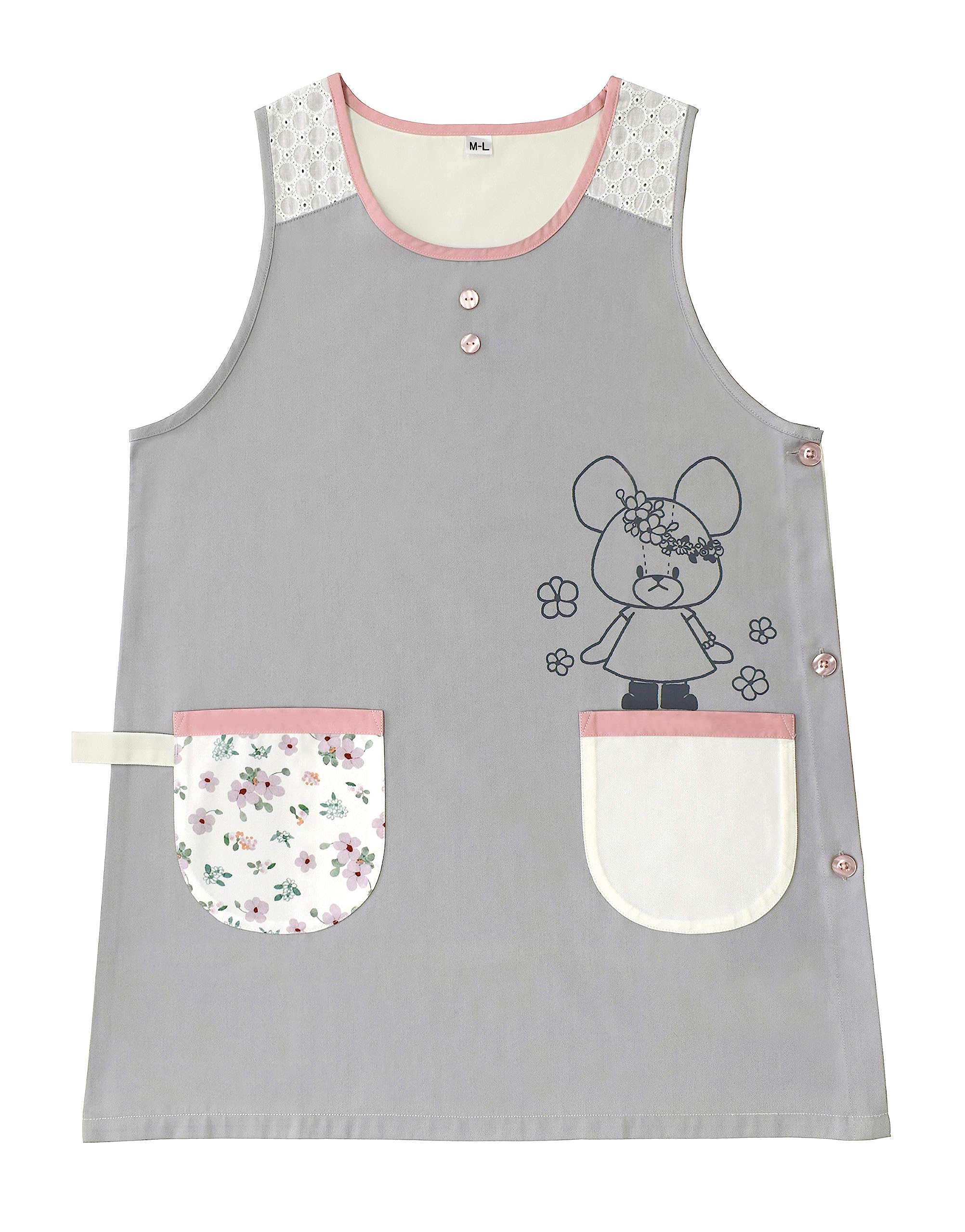 

Saint Ladies Apron Flower Crown One Size Fits All The Bears School ST-IKU0005 Gray/Ivory (M-L)