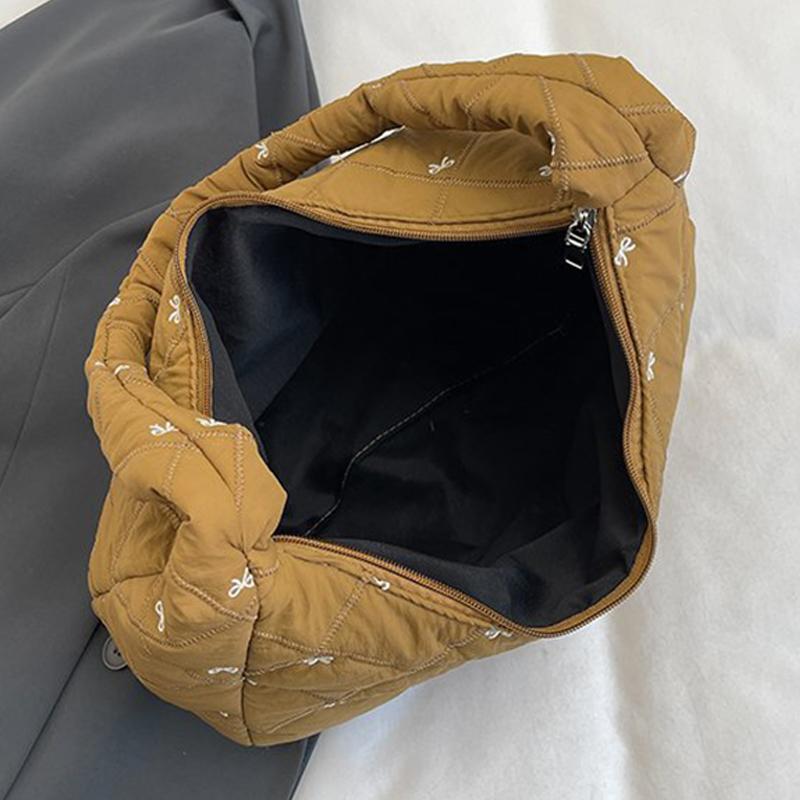 Bow Knot Crossbody Bag Embroidered Bow High-capacity Shoulder Bag Women Female Outdoor Travel Storage Pouch Korean Popular Bag