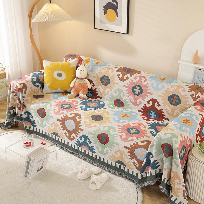 Knitted Universal Sofa Towel Nordic Ins Wind Cover Cloth Full Cover Sofa Cushion Cover Cover Blanket Single Three People All Seasons