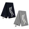 Black/Gray Color Funny Tiger Embroidered Golf Towel, Microfiber  Hand Wash Only, Waffle Texture Soft Material