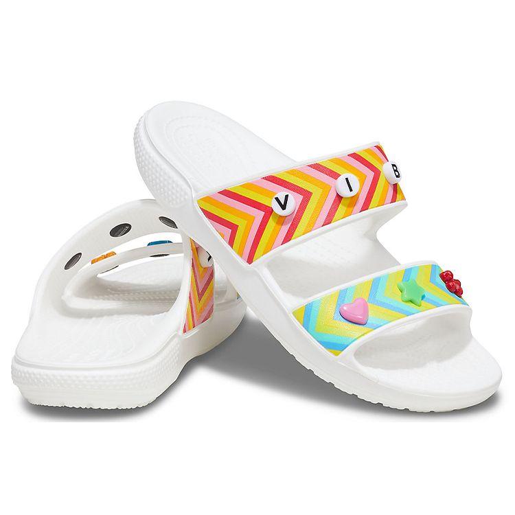 Crocs Classic Sport Clogs Unisex Footwear White Multicolor 206985-94S