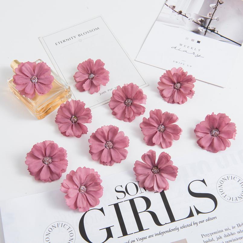 10/20pcs Artificial Flowers Cheap Daisy Heads Mini Home Wedding Decorations Diy Scrapbooks Fake Plants Festival Wreath Headdress