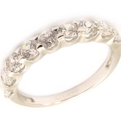 Silver vigselring 'For Life' vit