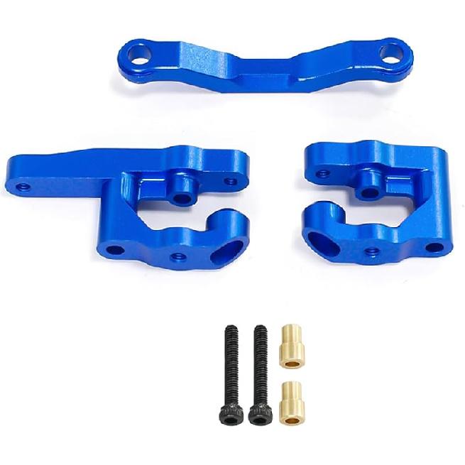 7075 Aluminum Steering Set for Arrma 1/18 Granite Grom Mega RC Car Upgrade Parts(Replace ARA340202)(Red)