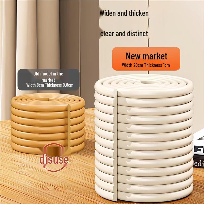 Soft Foam Edge and Corner Anti-Collision Protection Strip for Table, Window, Door, and Sill