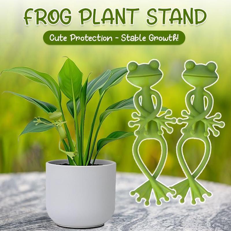 5 STÜCKE/Pack Froschform Pflanzenständer Grün Twist Garten Pflanzenstütze Verstellbare DIY Kletterpflanzenhalter Gartenaccessoire ZYF