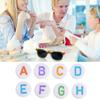 100PCS White Bead Alphabet Beads Colorful Letter Round Letter Beads Vowel Letter Beads  DIY Bracelet