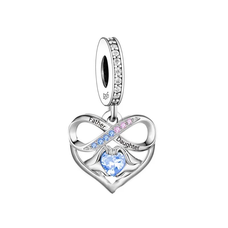 

FC Jewelry Fit Original Pan Charm Bracelet 925 Silver Sister Father Mother Daughter Son Hands Gesture Bead For Making Berloque