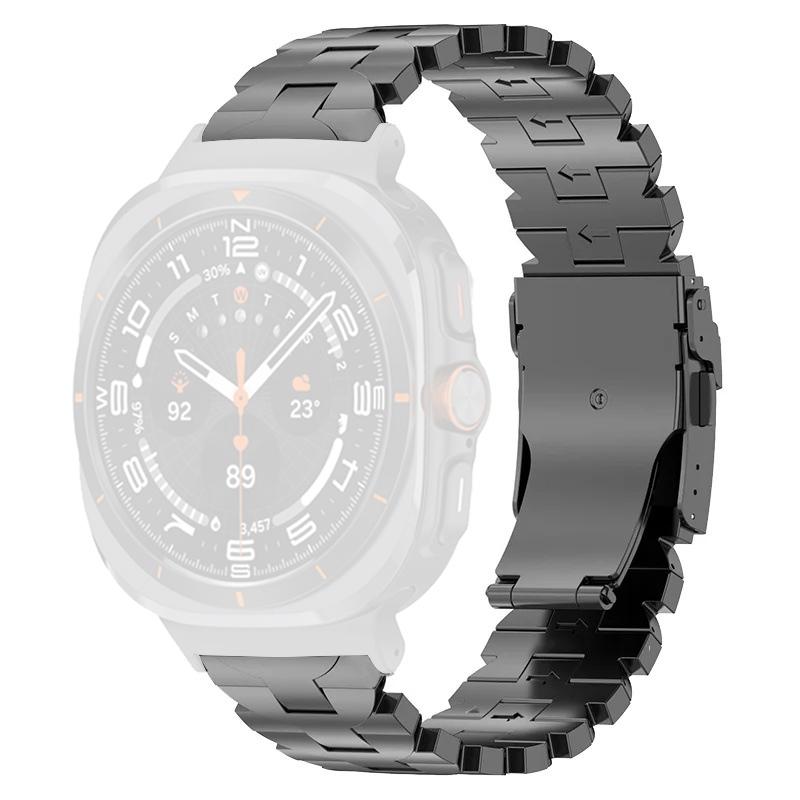 For Samsung Galaxy Watch Ultra 47mm Titanium Alloy Watch Strap Butterfly Shape Wrist Band