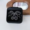 Shining Cherry Jewelry Storage Box Velvet Earrings Ring Storage Jewelry Case Partition Design Jewelry Display Organizer