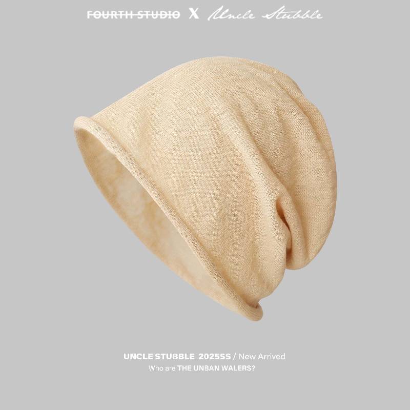 Cotton And Linen Beanie With Foldable Construction For Unisex Daily Wear And Cold Weather Comfort