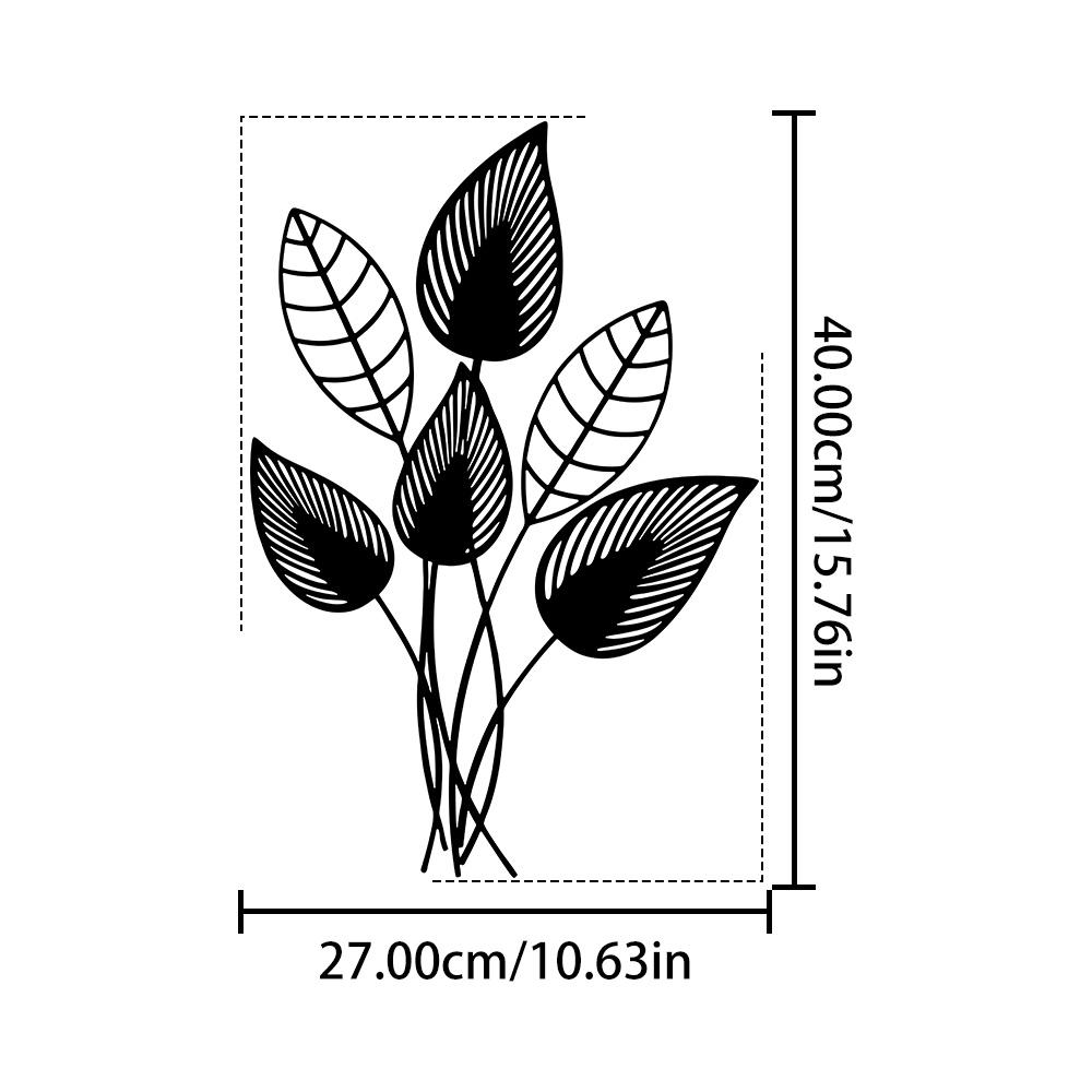 

1pc Metal Leaf Wall Sculpture Garden Patio Decoration Nature Inspired Home Decor Gift for Mom 16in