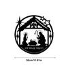 Nativity Metal Sign Metal Nativity Scene Wall Sculpture Exquisite Holy Family Nativity Scene Iron Wall Art For Home