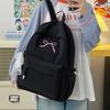 Schoolbag College Student Backpack Junior High School Student Computer Bag Korean Version Simple Girl Bow School Bag Large Capacity Backpack Female