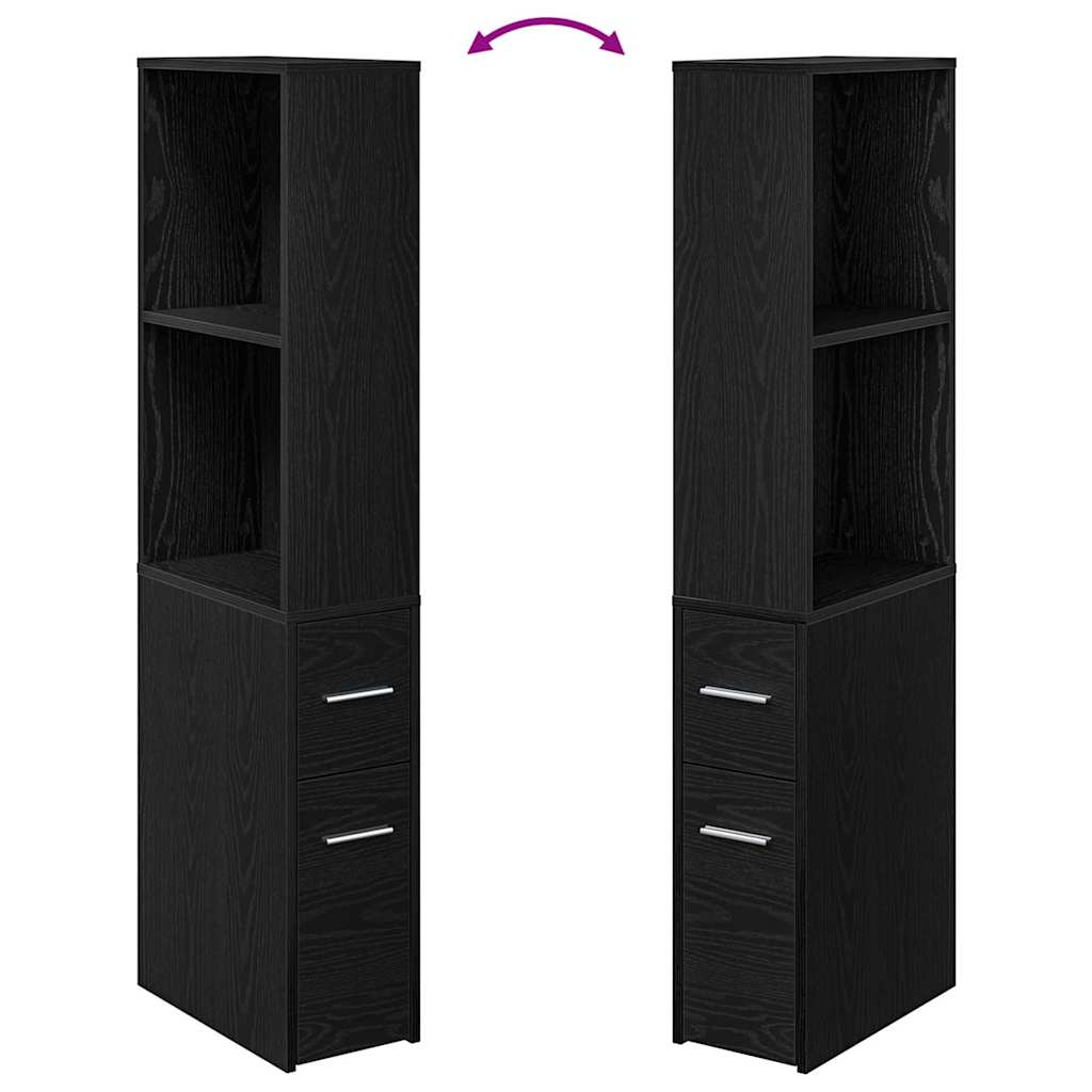 Bathroom Furniture Set Black Oak Look 22 x 41 x 135 cm