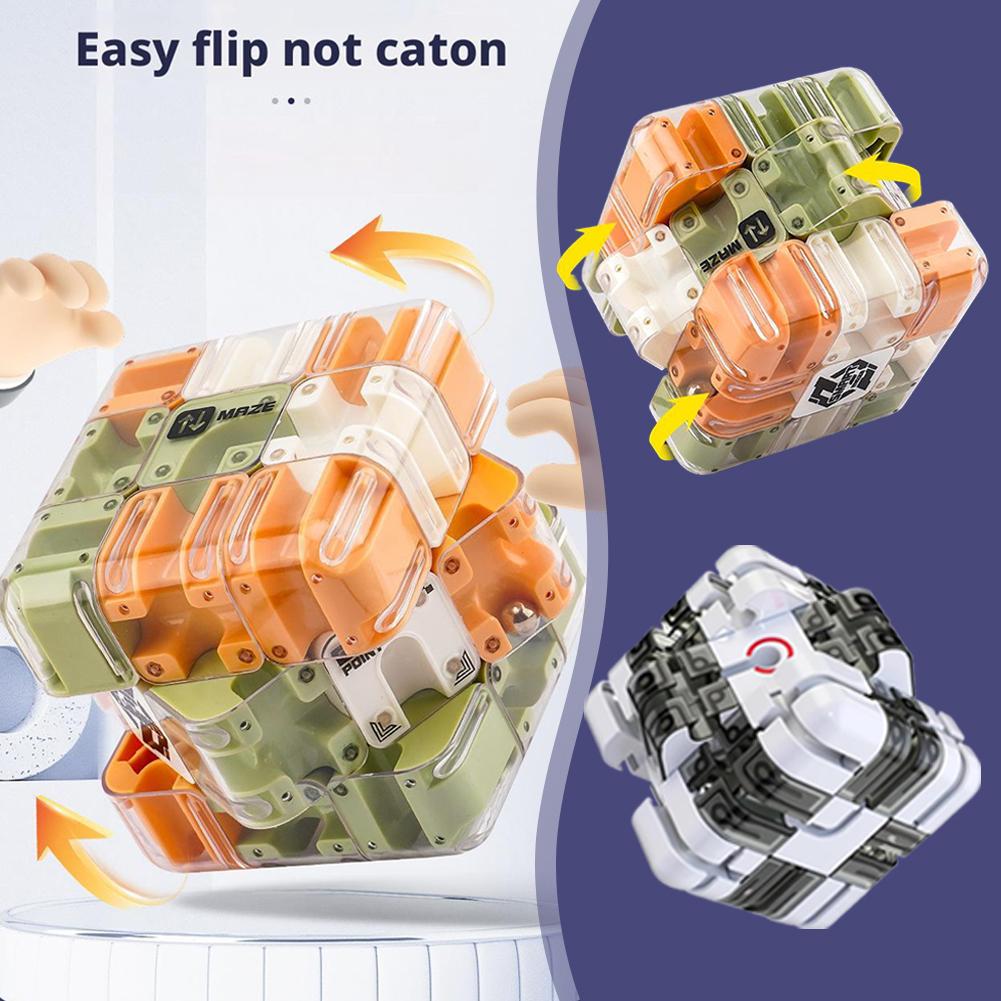 Hot 3D Maze Magic Cube Fidget toy Creative Anti-stress Magic Cube Top Thinking Logical Puzzle Toy for Party Toys Christmas Gift