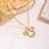 Elegant Mickey Mouse Diamond Clavicle Necklace - Versatile Titanium Steel for Women