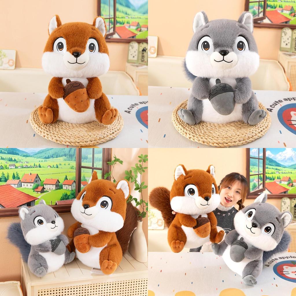 Plush Squirrel Toy With Pp Cotton Filling For Kids Gift And Collectors