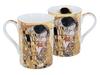 Kubek Porcelanowy Gustav Klimt Pocałunek Kremowy Classic New 2Szt
