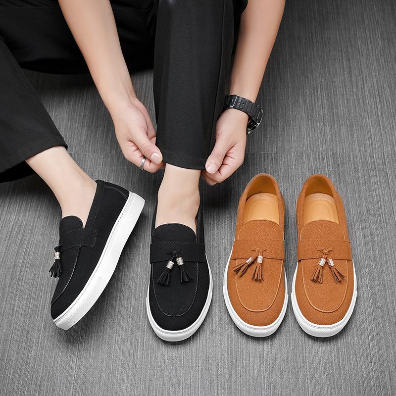 Foreign trade large size men's shoes British style small leather shoes one pedal loafers sports and leisure shoes versatile board shoes men