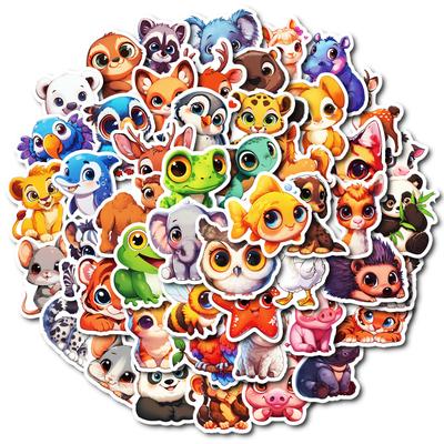 50 Adesivi Decorativi Serie Animali Cammello per Tazza d'Acqua Custodia per Telefono Cellulare Scatola da Viaggio Adesivi Graffiti Cartoni Animati per Studenti
