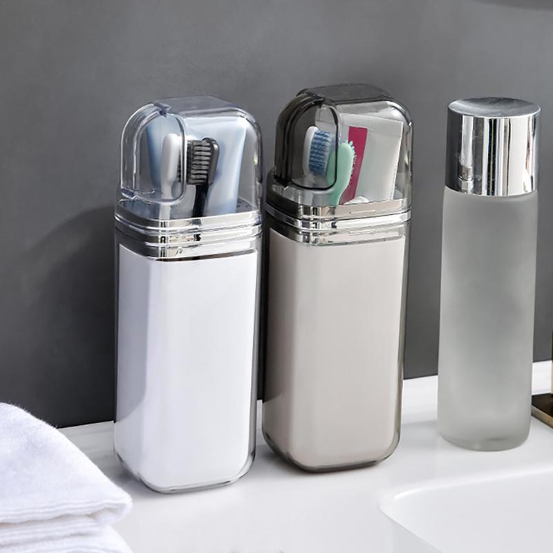 Tragbare Zahnbürsten-Organizer-Box Zahnbürsten-Etui Zahnpasta-Reiseetui Halter Reisebecher Aufbewahrungsbehälter-Etui Sicherer Halter