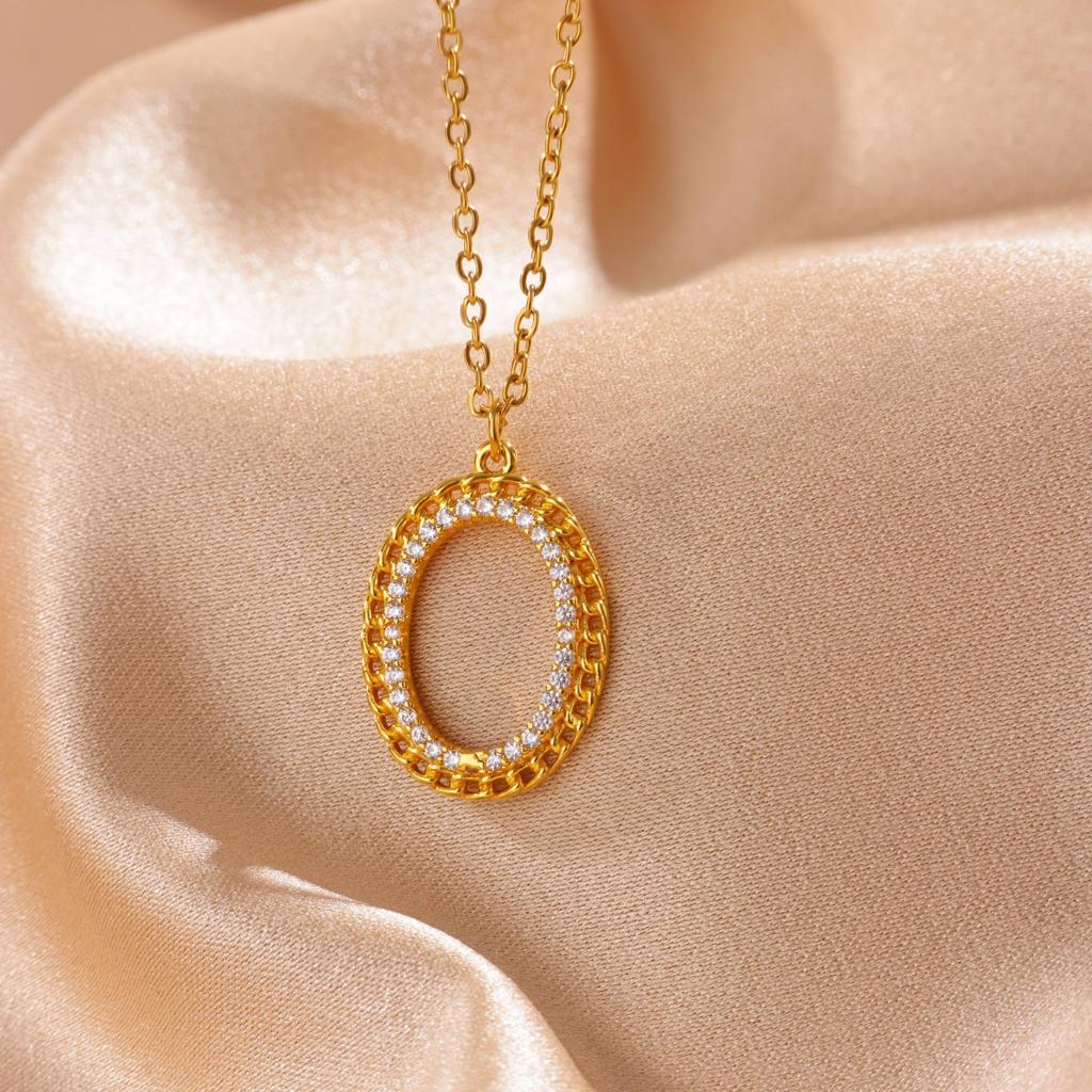 Vintage Square & Round Geometric Stainless Steel Necklaces for Women Gold Color Anti Fading Choker Wedding Jewelry Accessories