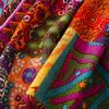 Bohemian Red Tassel Scarf - Ethnic Style Cotton-Linen Blend Shawl