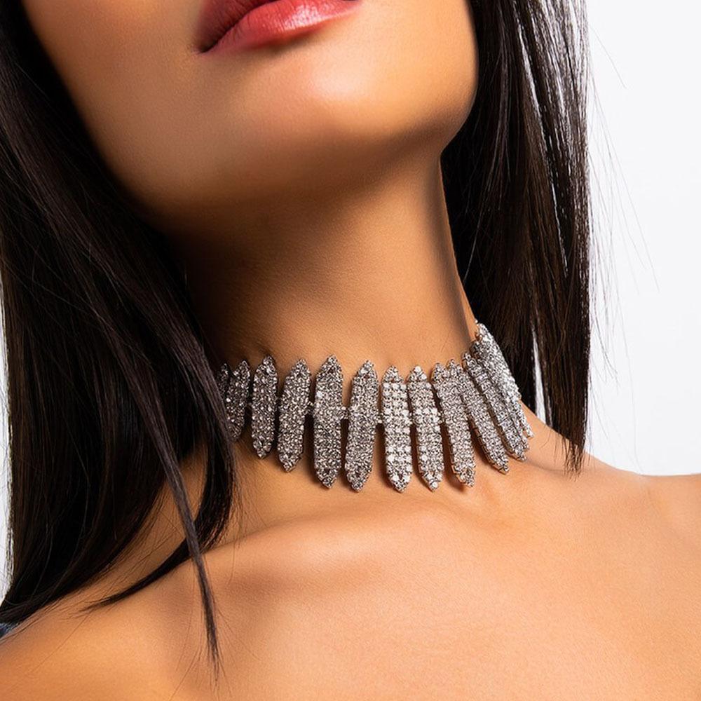 

Однорядная симметричная ромбовидная цепочка на шею, модная цепочка на шею для парня, женское дикое украшение, ЧОКЕР