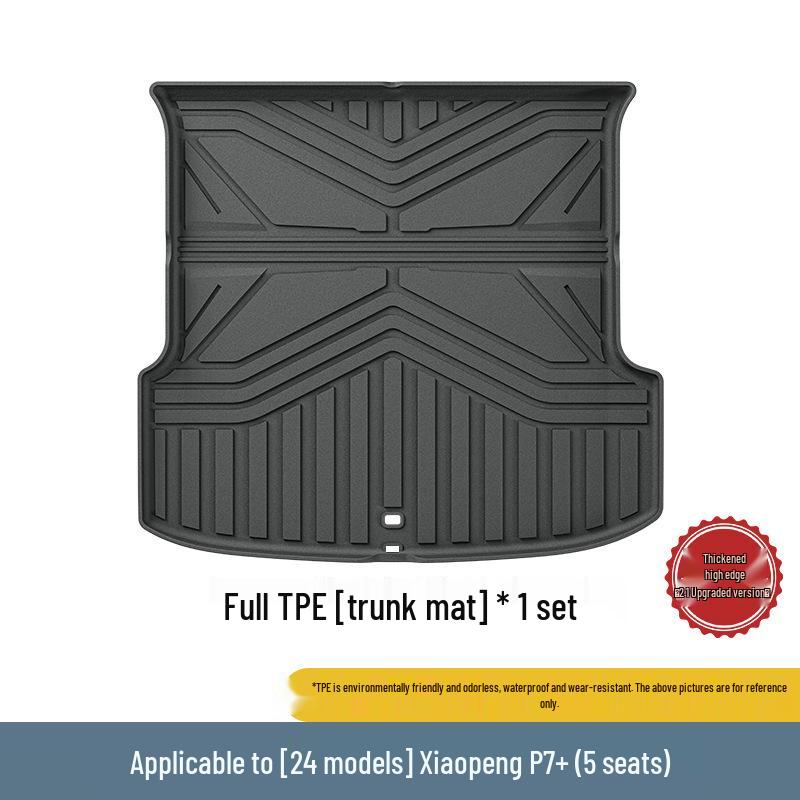 Compatible Trunk and Seat Backrest Mats for 2023-2025 Xiaopeng P7/P7i/P7+ Models - Full TPE Tailbox Protection