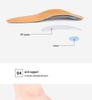 Unisex Leather Orthotic Insoles for Flat Feet: XO-Legs Support, Shock Absorbing, Breathable