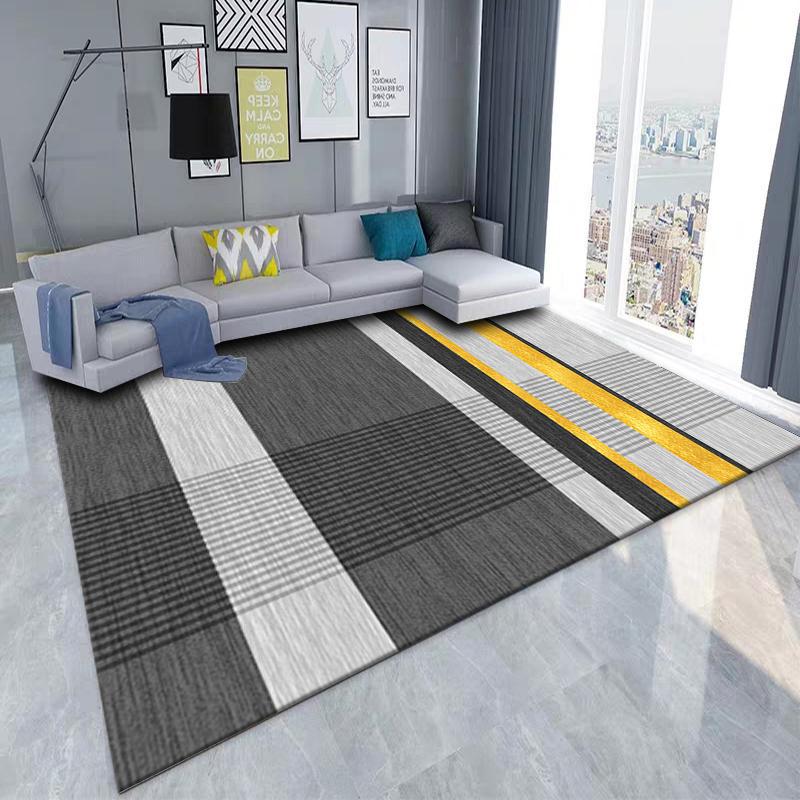 Nordic Geometric Light Luxury Rug for Bedroom, Bay Window, Living Room, and Sofa