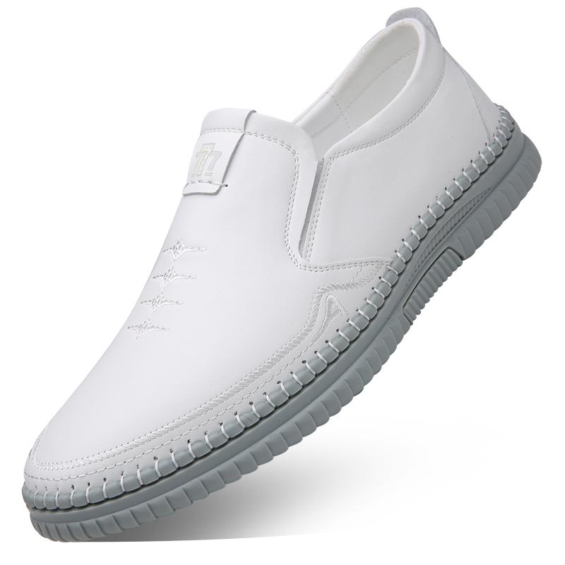 Fashion Men's Walking Loafers Breathable Male Outdoor Casual Shoes Leather Men Office Shoes Slip on Flats Man Versatile Driving Sneakers