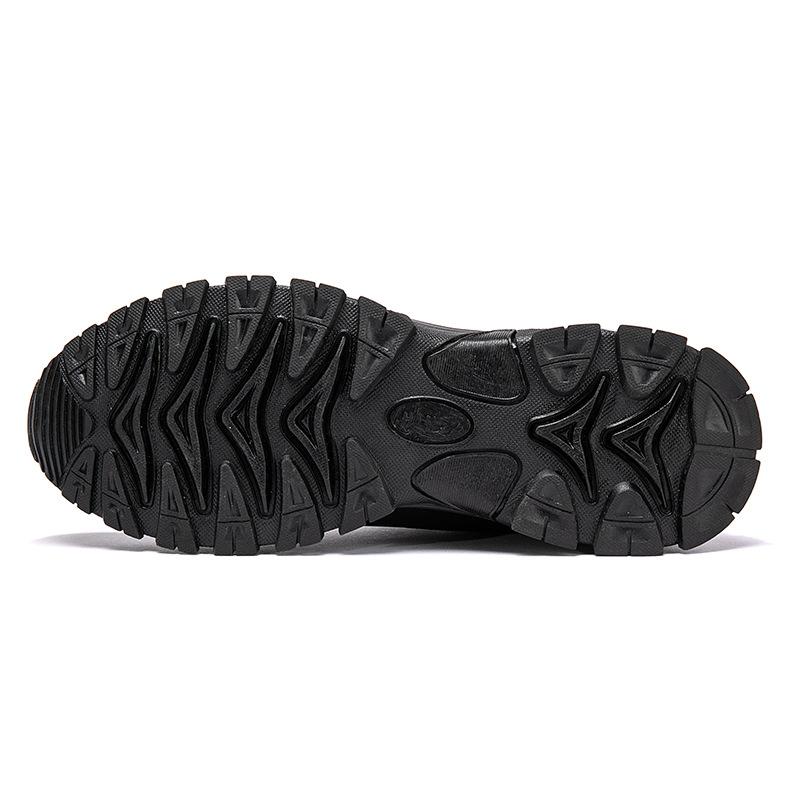 Fashion Men Genuine Leather Patchwork Hiking Shoes New Soft Bottom Trekking Sport Trainers Lightweight Walking Outdoor Jogging Sneakers