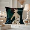 Anime EExperiments LLain Cushion Cover Antidustmite Pillowcase Invisible zipper silky short plush Sofa cushion cover