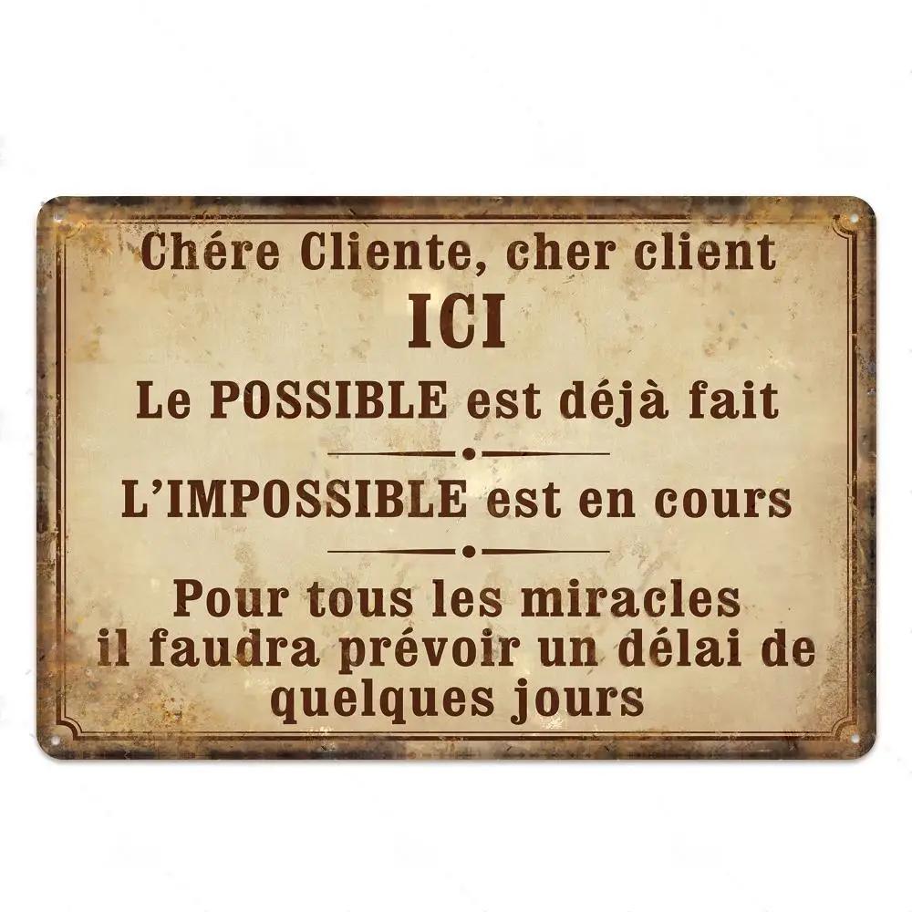 

Place Plaque Metal Vintage Shabby French Text Sign Wall Tin Sign Decor For Toilet Cuisine Shop Crafts Decorative Plate Painting 20x30cm