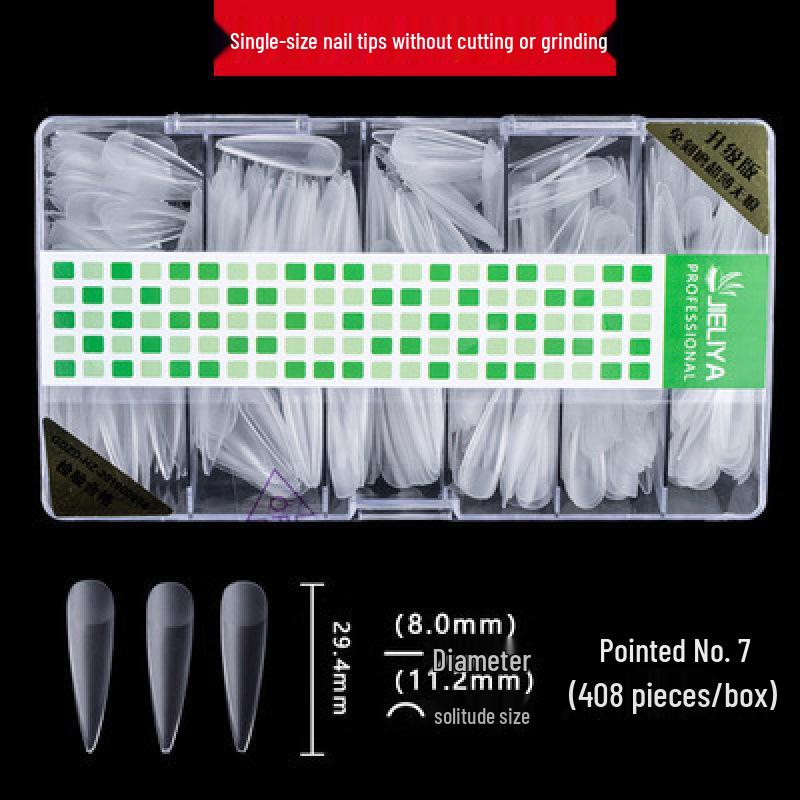 Single Number Frosted Ultra-Thin Nail Tips - Small Size, Traceless, Refillable, Half/Full Stick, Free Carving.