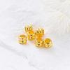 20pcs/lot 14K 18K Gold Plated Platinum Cylinder Bracelet Metal Beading Loose Spacer Beads For Decorate DIY Jewelry Findings