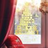 Christmas Happy Christmas Gift Decorations Golden Christmas Tree Static Stickers For Glass