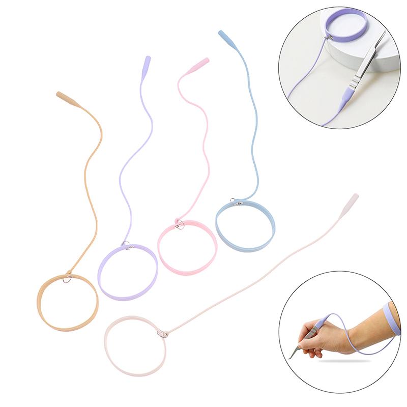 Silica Gel Wrist Strap Silicone Grafting Eyelash Tweezers Bracelet Wrist Strap Silicone Tweezers Auxiliary Makeup Tool For Girl