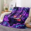 Gengar Flannel Blanket, High quality Comfortable for All Seasons, Home Decor, Warmth and Comfort