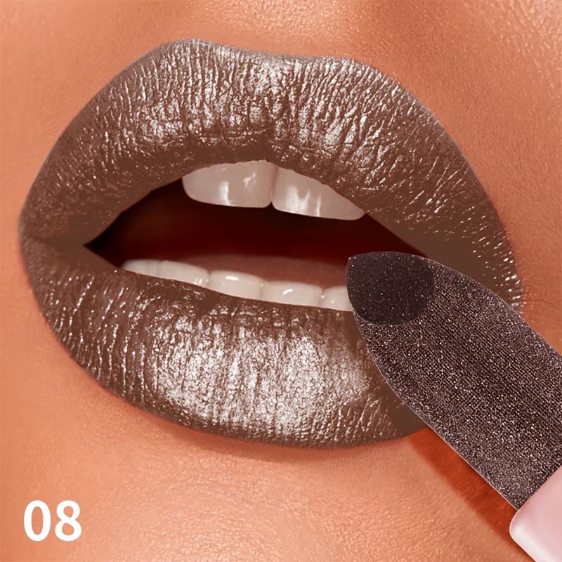 Luxuriöser metallischer lila Lipgloss Lang anhaltend Feuchtigkeitsspendend Wasserdicht und langlebig Perlglanz-Lippenstift Perfekt für den täglichen Gebrauch