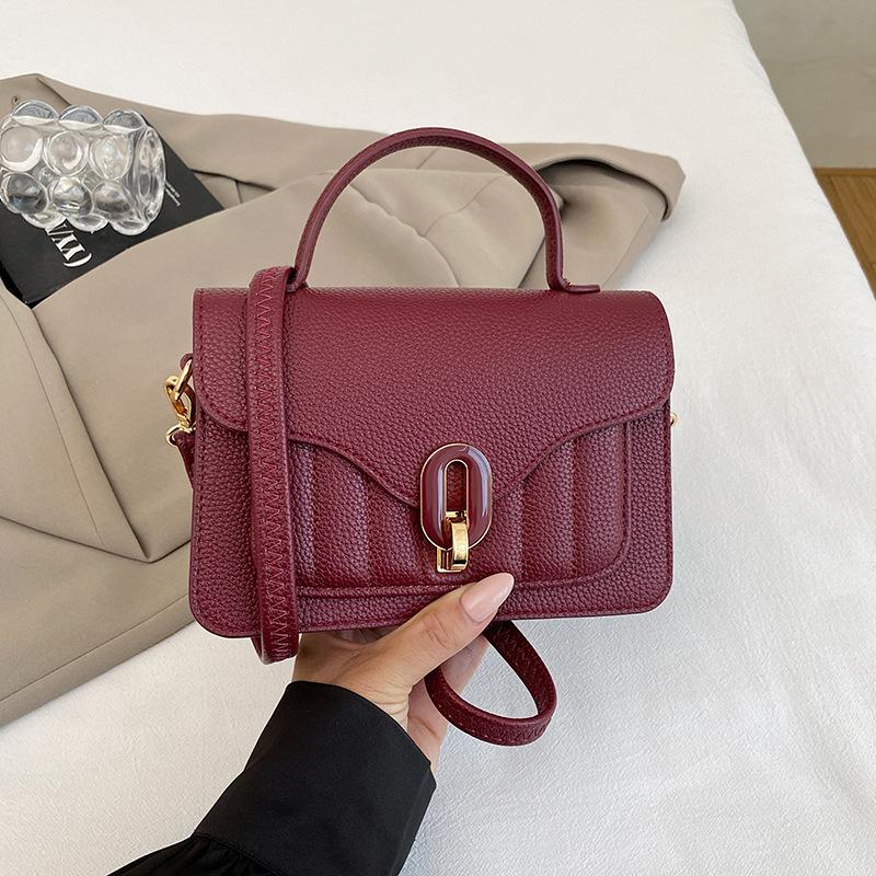 Autumn retro portable small square bag new popular texture commuter shoulder bag fashion messenger women's bag