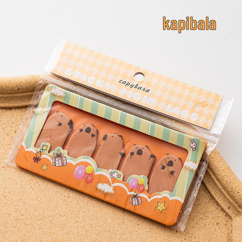 Cute Cartoon Animal Paradise Sticky Notes with Writable Index Tabs for Students