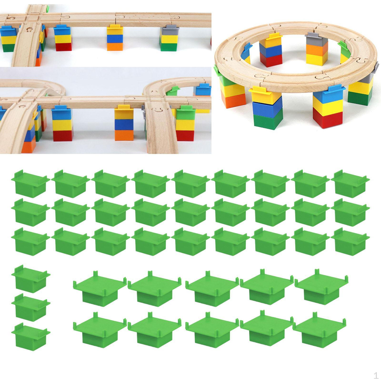 

10 шт. железнодорожных поездов, соединительные рельсы, развивающие игрушки, набор деревянных поездов зелёный