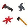 4pcs Funny Knife Magnetic Fridge Magnets, 3D Axe, Ninja Darts Design, Durable Resin Hexagonal Decorative Magnets for Fridge, Office, Storage Cabinets